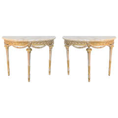 Pair of Demulune Console Tables