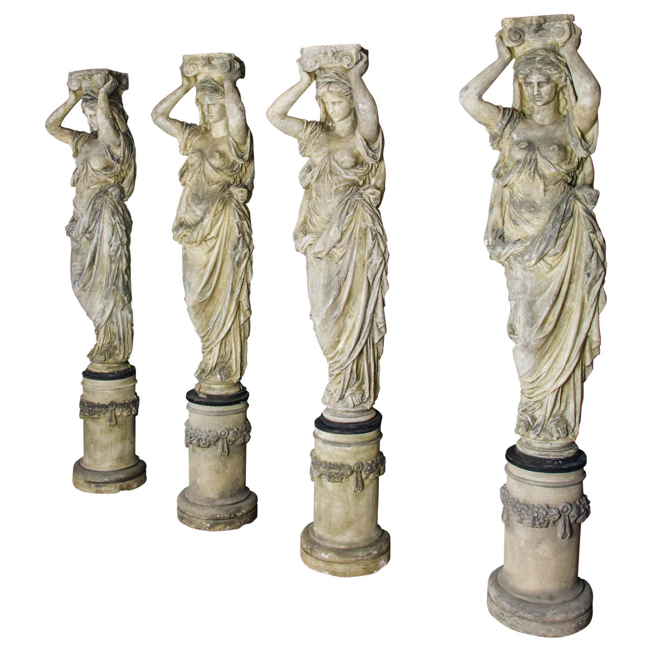 Set of Four Late 19th Century Caryatids