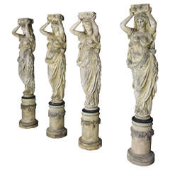 Set of Four Late 19th Century Caryatids