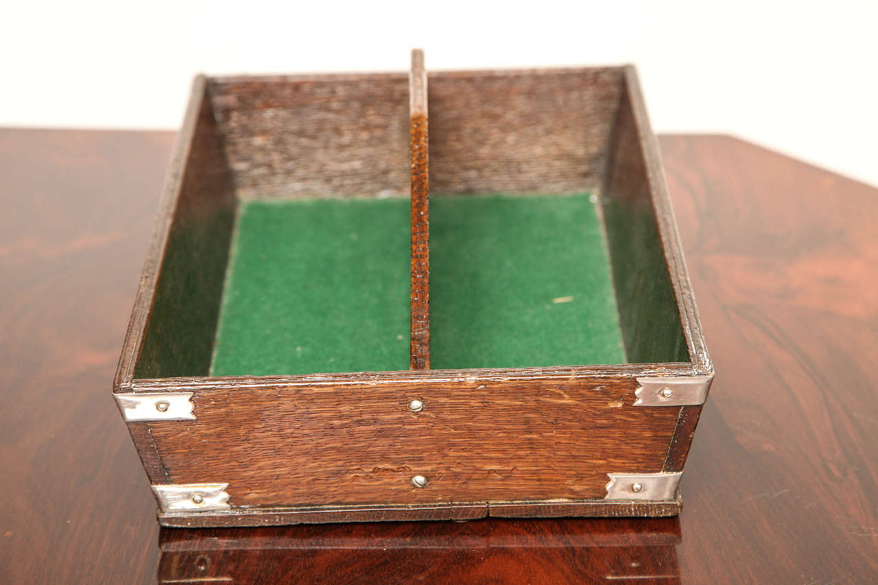 Late 19th Century Oak and Silver Mounted Cutlery Box 2