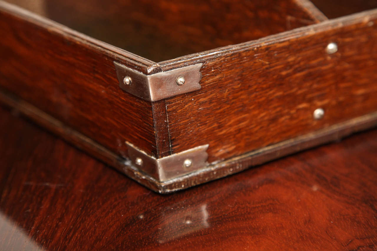 Late 19th Century Oak and Silver Mounted Cutlery Box 4