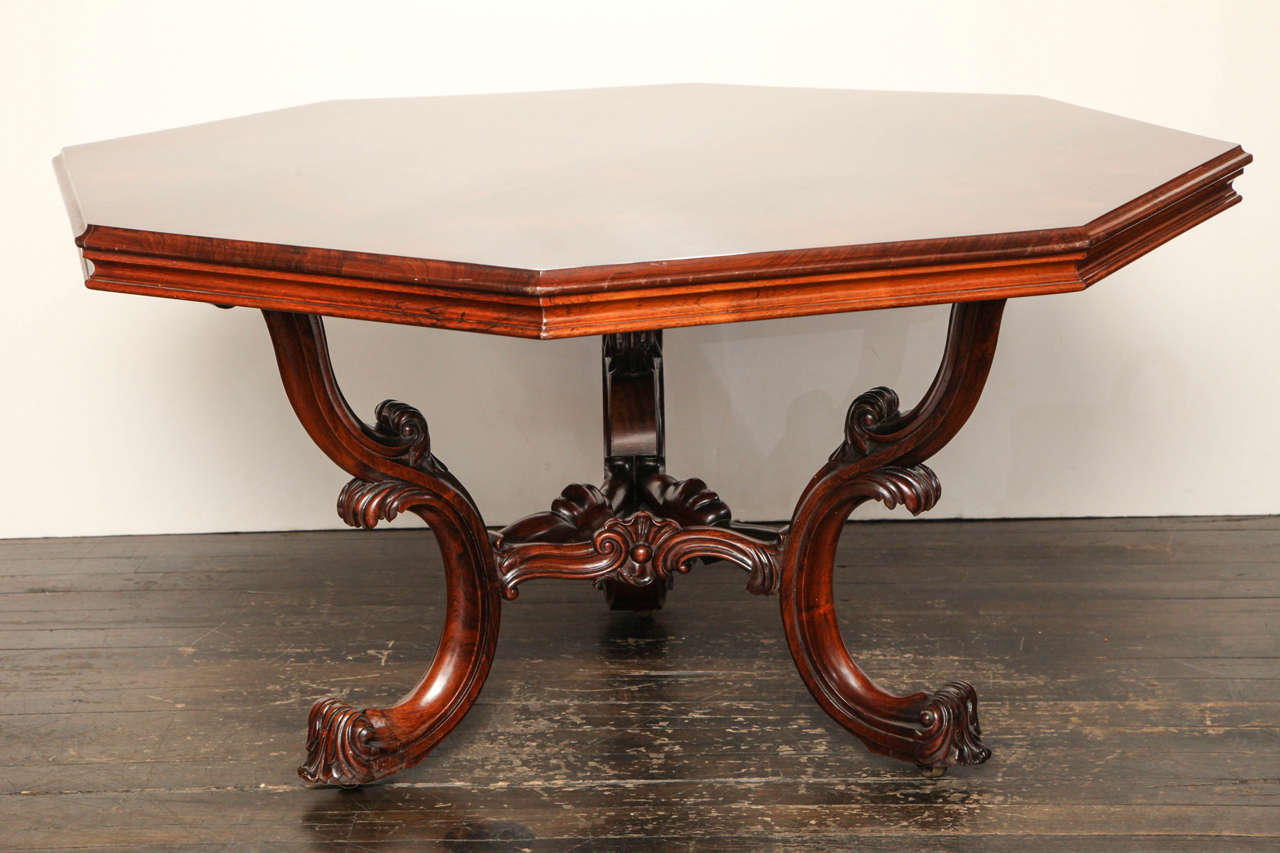 Unusual 19th Century  Continental, Octagonal Centre Table Circa 1830