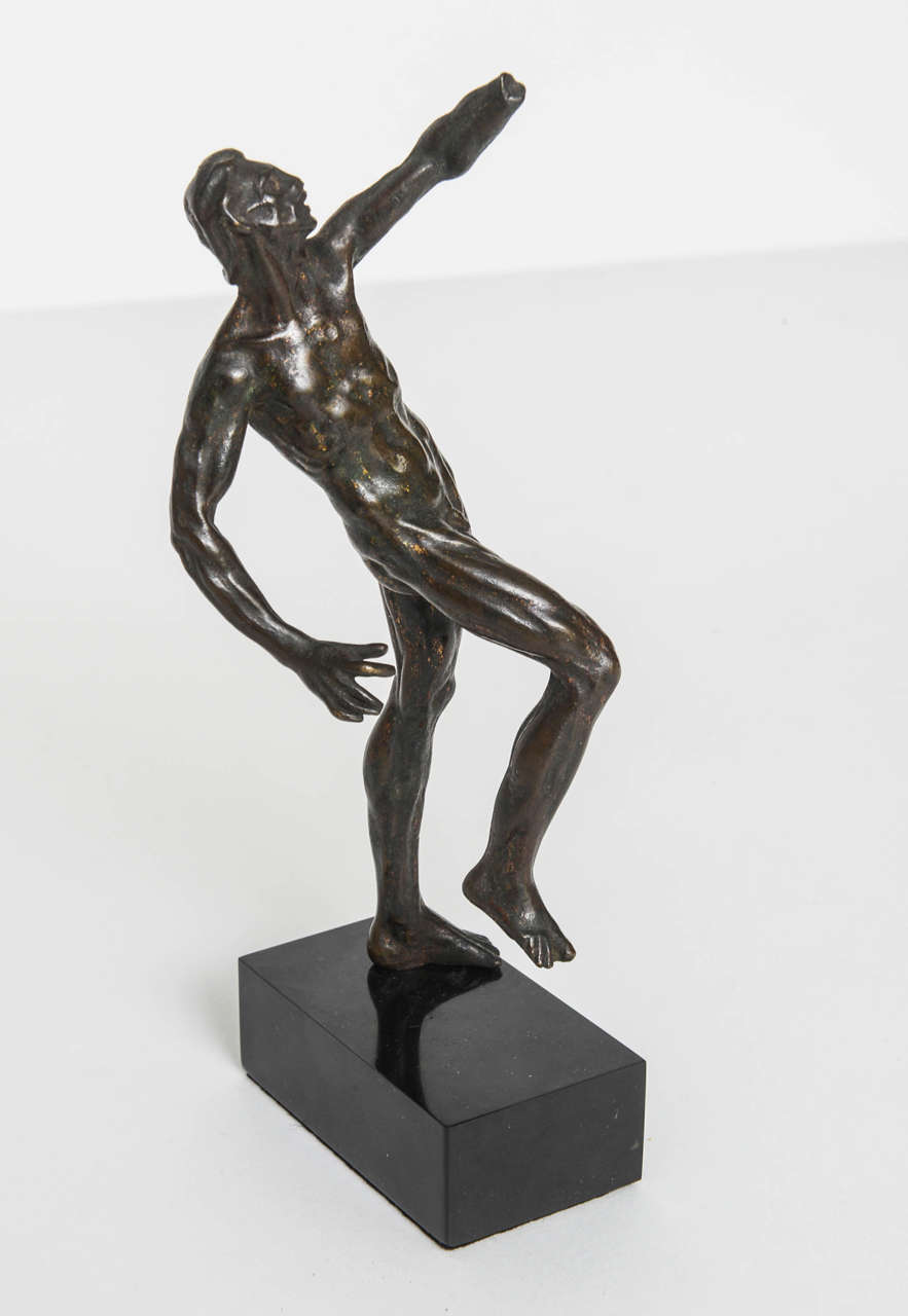 Französische Ecorche-Figur eines Mannes aus Bronze:: nach dem Modell von Pietro Francavilla (Renaissance) im Angebot