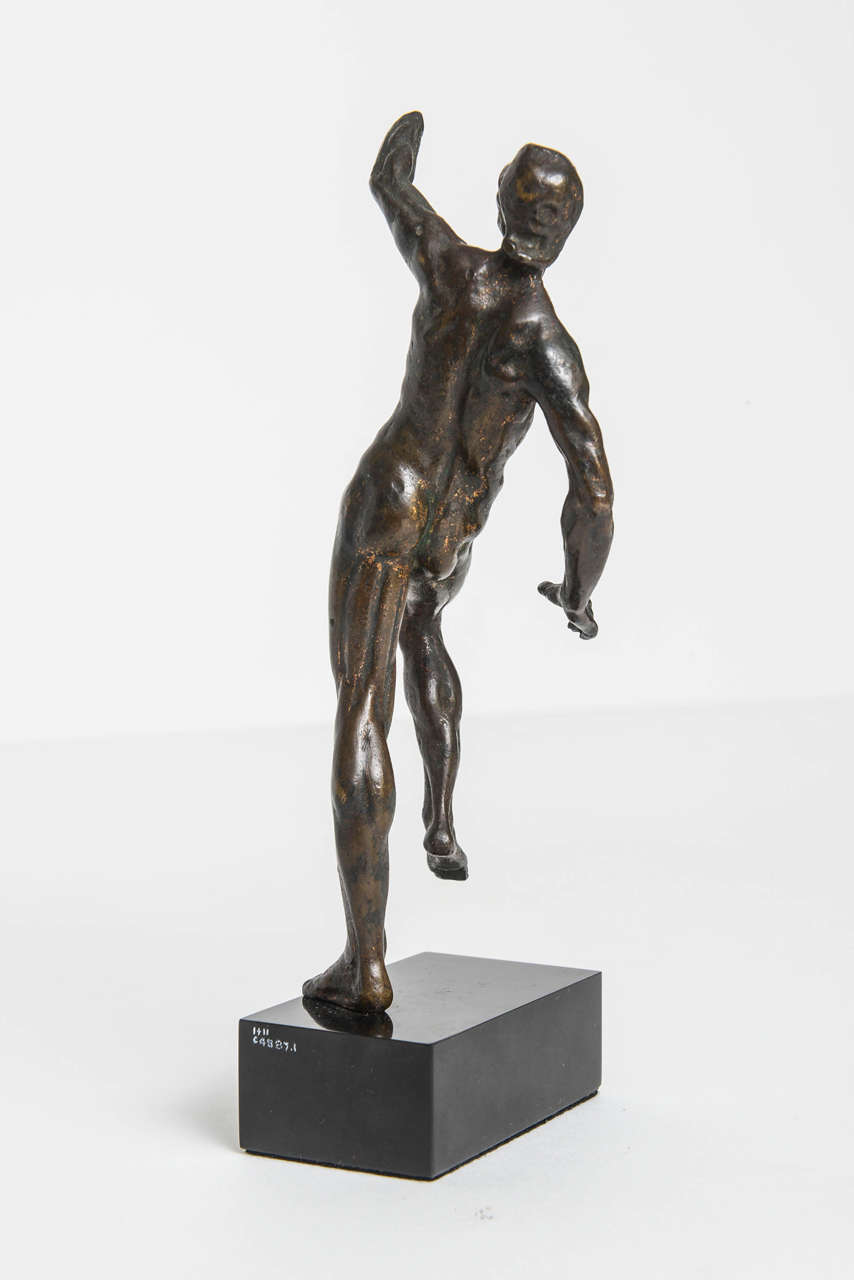 Französische Ecorche-Figur eines Mannes aus Bronze:: nach dem Modell von Pietro Francavilla (17. Jahrhundert) im Angebot