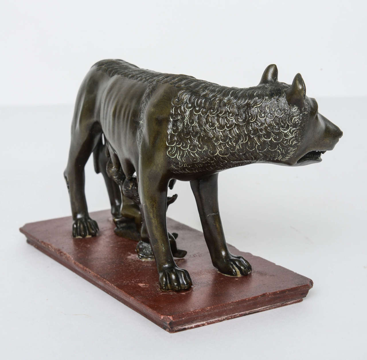 Cast Grand Tour Bronze Group of Romulus and Remus and the Capitoline She-Wolf