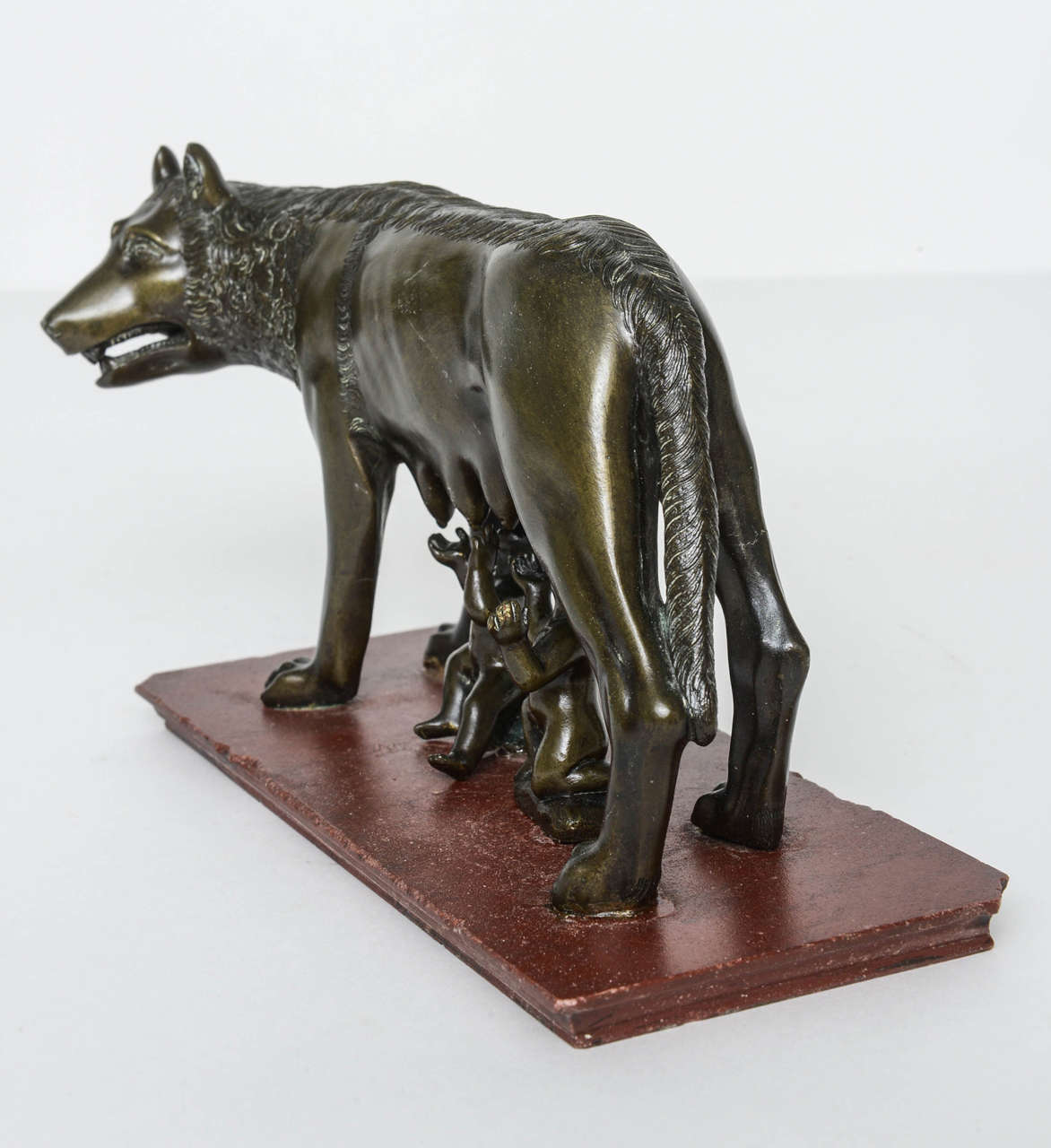 19th Century Grand Tour Bronze Group of Romulus and Remus and the Capitoline She-Wolf