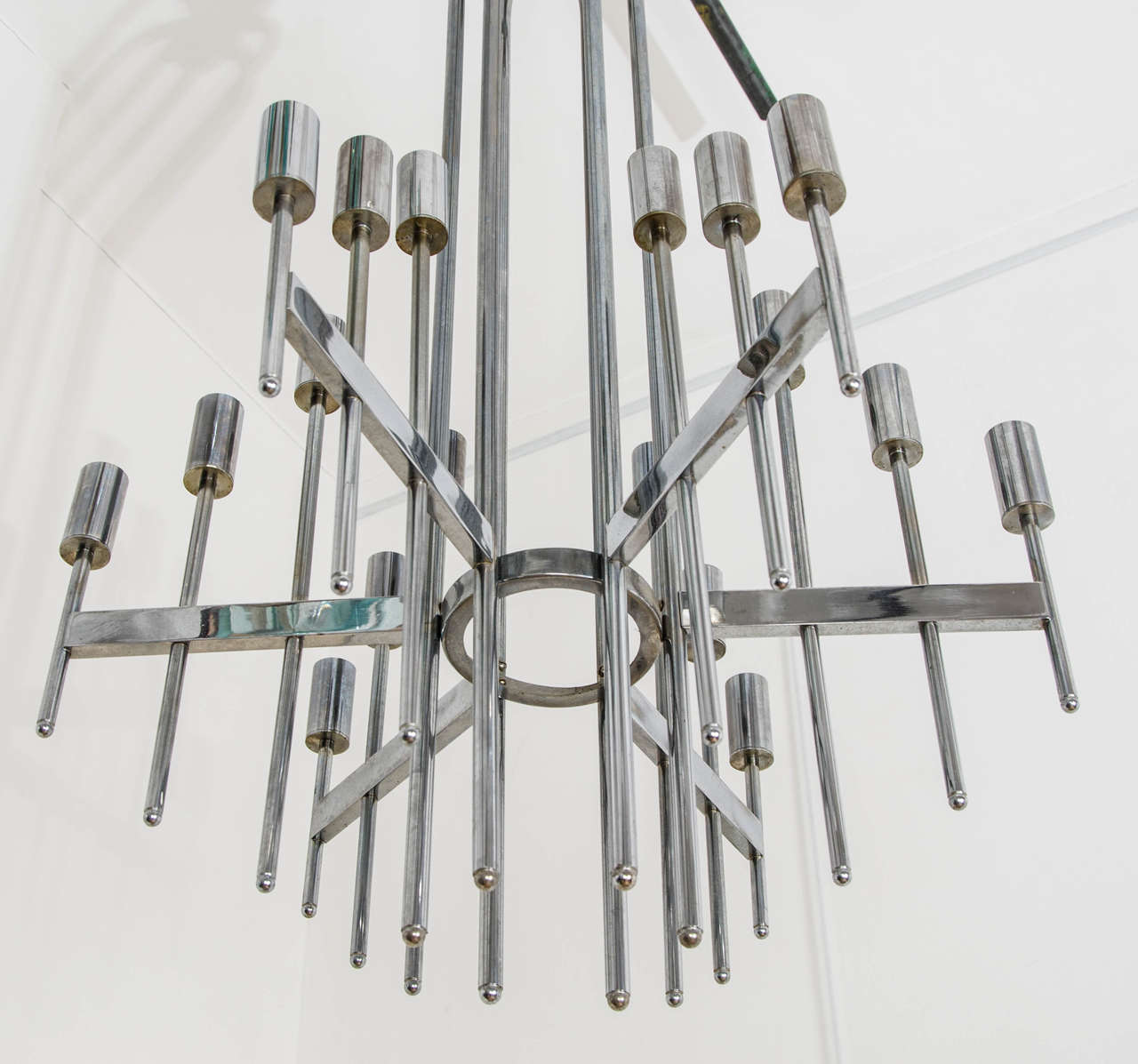 Chrome Chandelier by Sciolari In Good Condition For Sale In London, GB