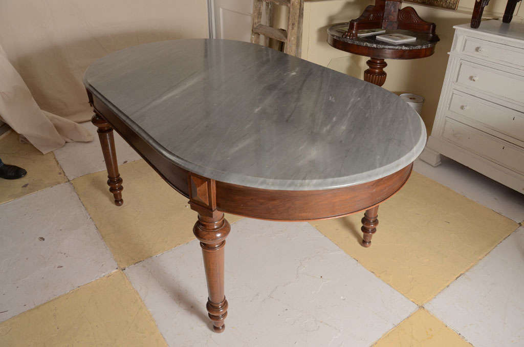 Continental Grey Marble Top Centre Or Dining Table