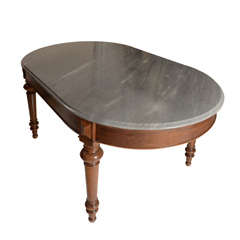 Continental Grey Marble Top Centre Or Dining Table