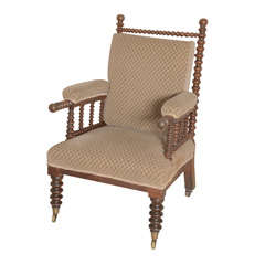 Vintage English Oak Bobbin Chair