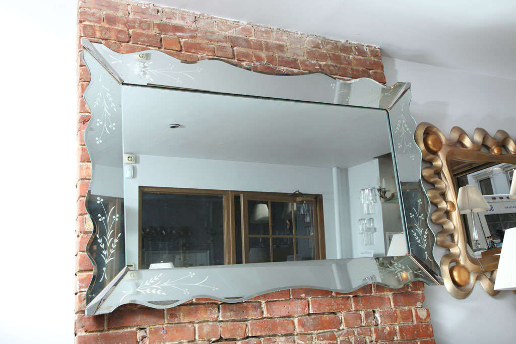 vintage beveled mirror