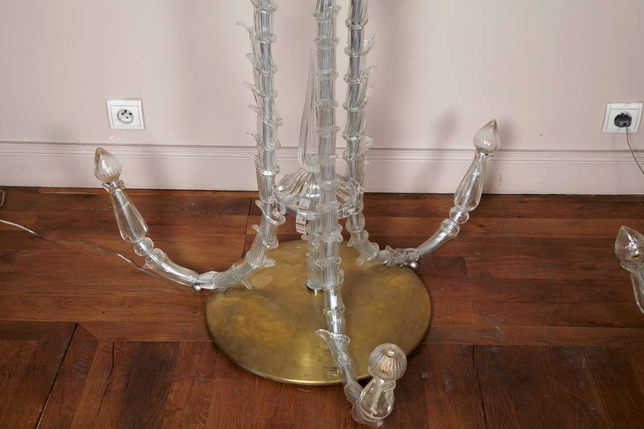 Mid-Century Modern Spectacular pair of floor lamps attributed to Barovier