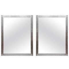 Original large steel mirror