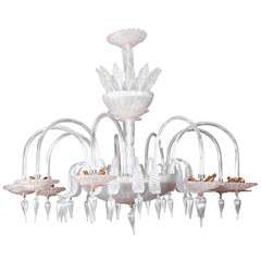 Beautiful Pair Of Murano Glass Chandeliers 7