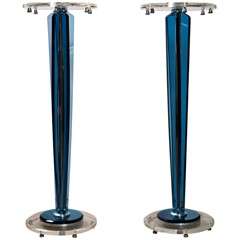 Pair of Lucite Pedestal Stands