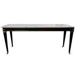 French Directoire Style Ebonized Console Table by Jansen