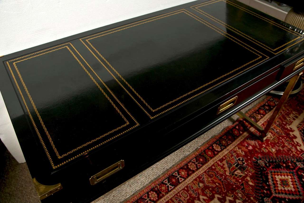 Hollywood Regency Style Ebonized Desk by Jansen 3