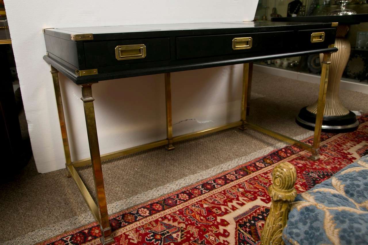 Hollywood Regency Style Ebonized Desk by Jansen 4