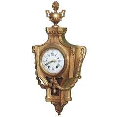 Fine 19th Century French Gilt Cartel Clock