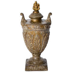 18th Century Carved Wooden Urn