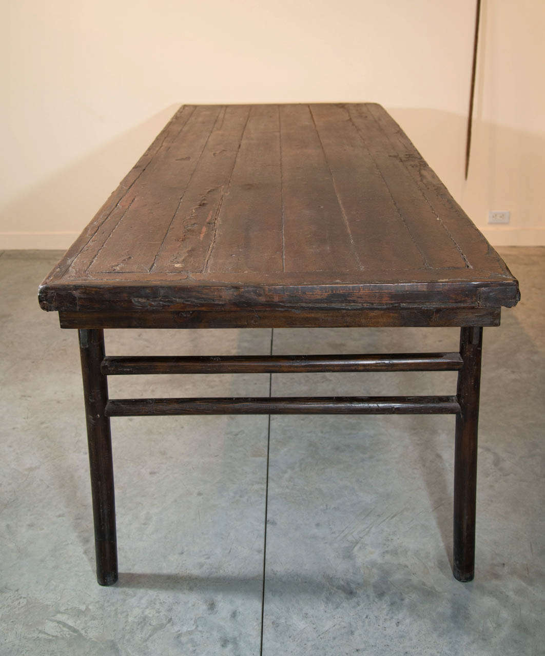 Pine 18th Century Chinese Lacquer Painting Table
