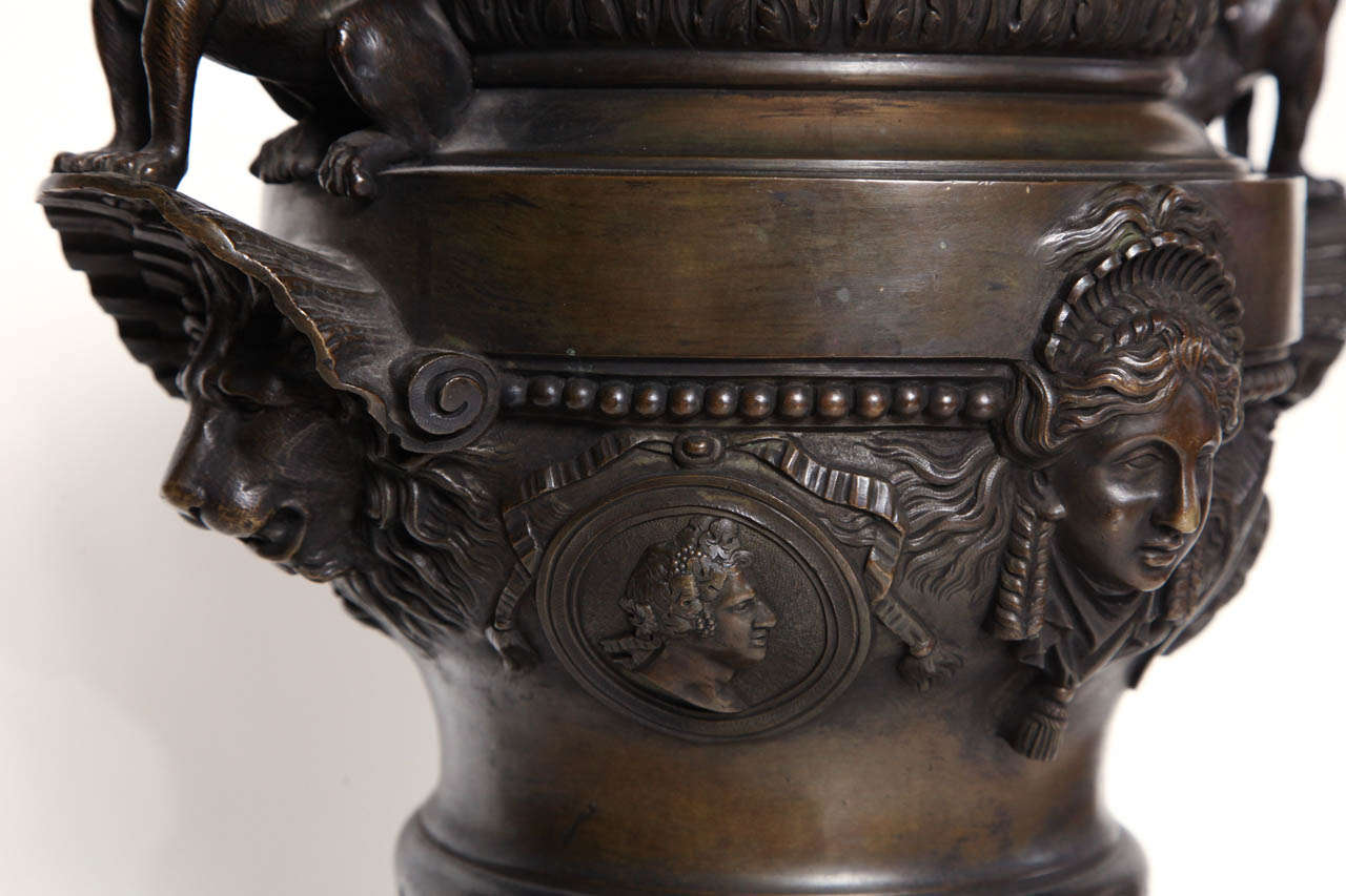 19th Century French Grand Tour Bronze Urn For Sale 6