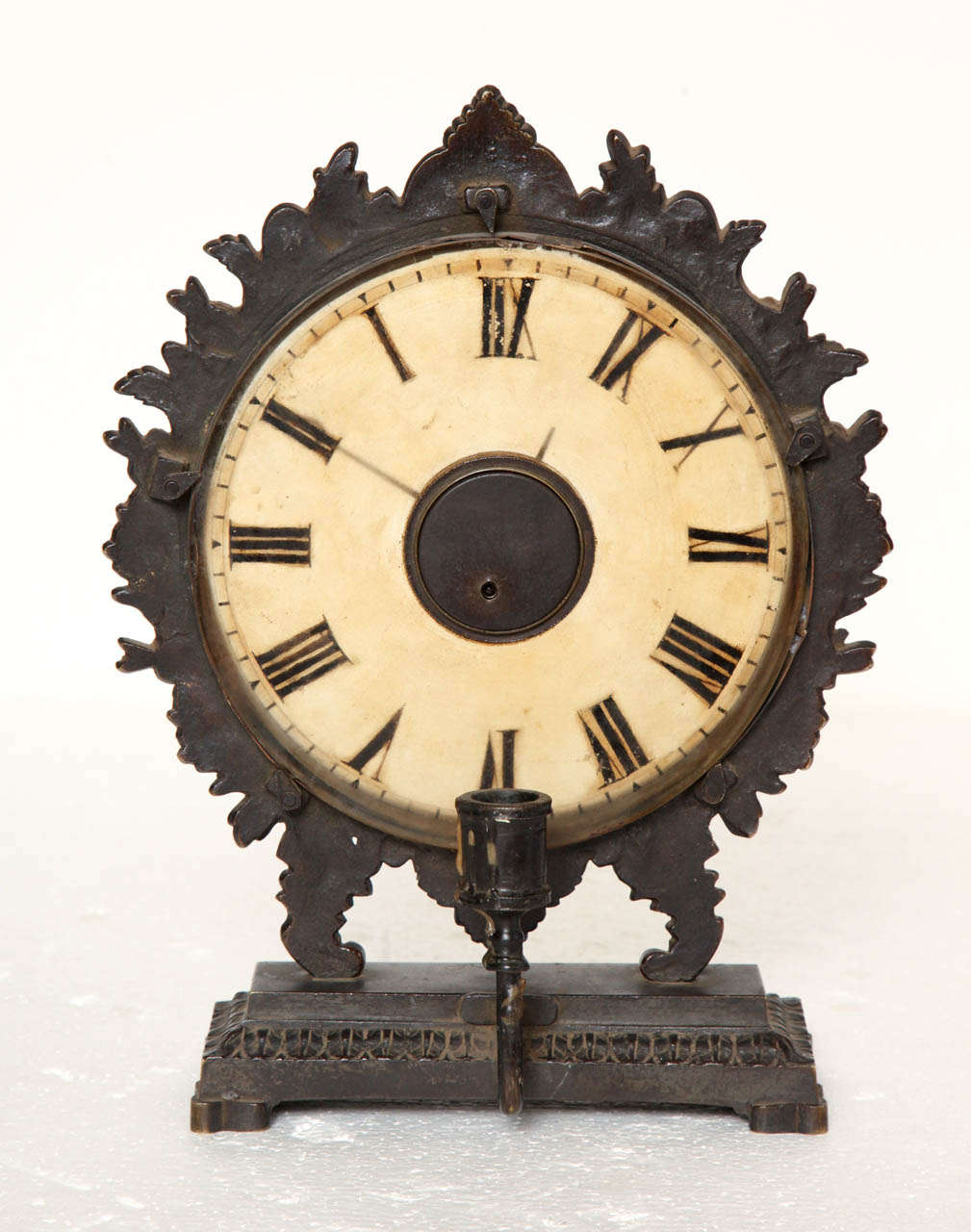 19th Century Continental Bronze Clock For Sale 4