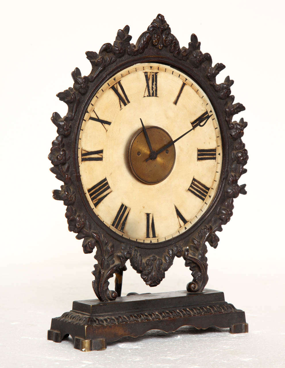 19th Century Continental Bronze Clock For Sale 5