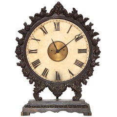 19th Century Continental Bronze Clock
