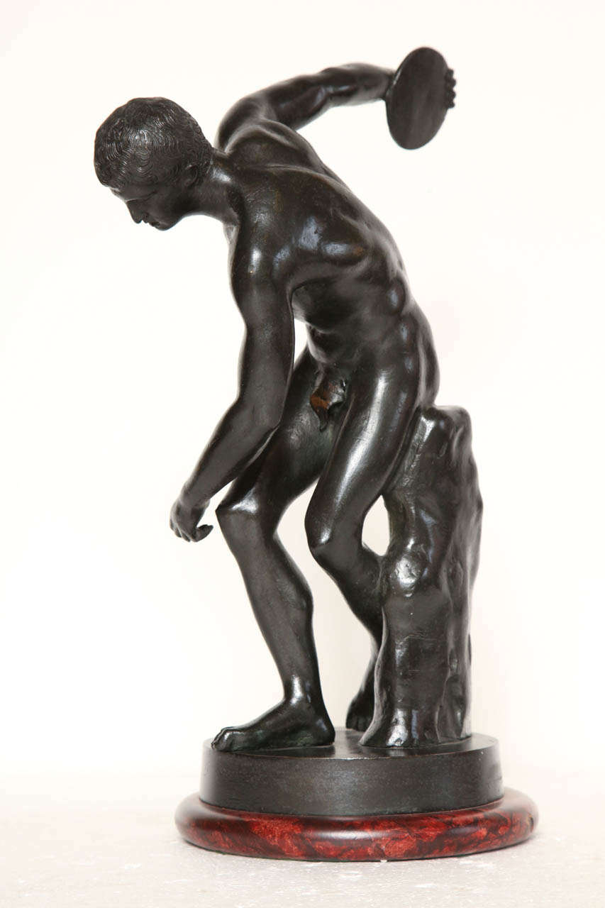 19th Century Bronze Discobus After Myron In Good Condition For Sale In New York, NY