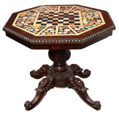 Mid 19th Century Specimen Marble Games Table