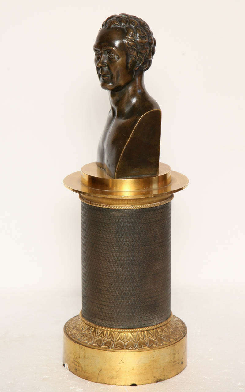 19th Century Bronze Bust on Stand 3