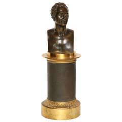 19th Century Bronze Bust on Stand