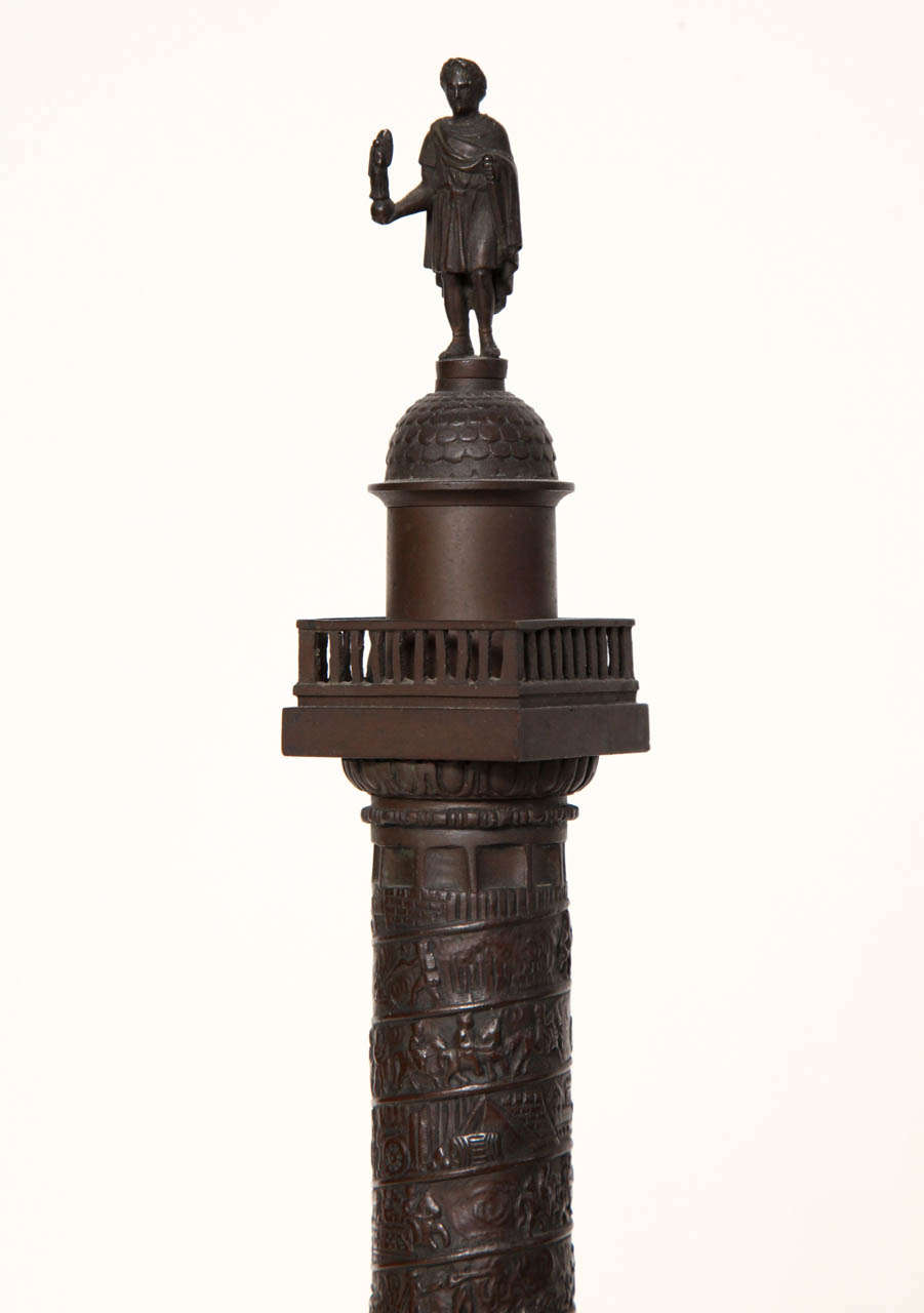 19th Century Grand Tour Bronze of Trajan Column In Good Condition In New York, NY