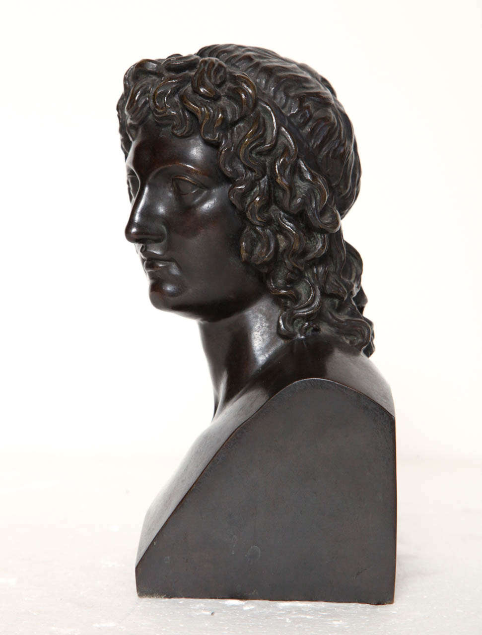 19th Century French, Grand Tour Bronze Bust of Alexander The Great 3