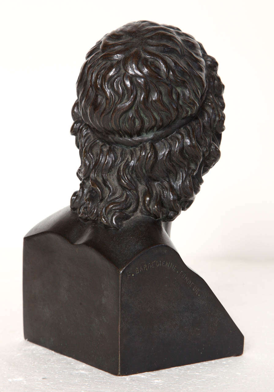 19th Century French, Grand Tour Bronze Bust of Alexander The Great 5