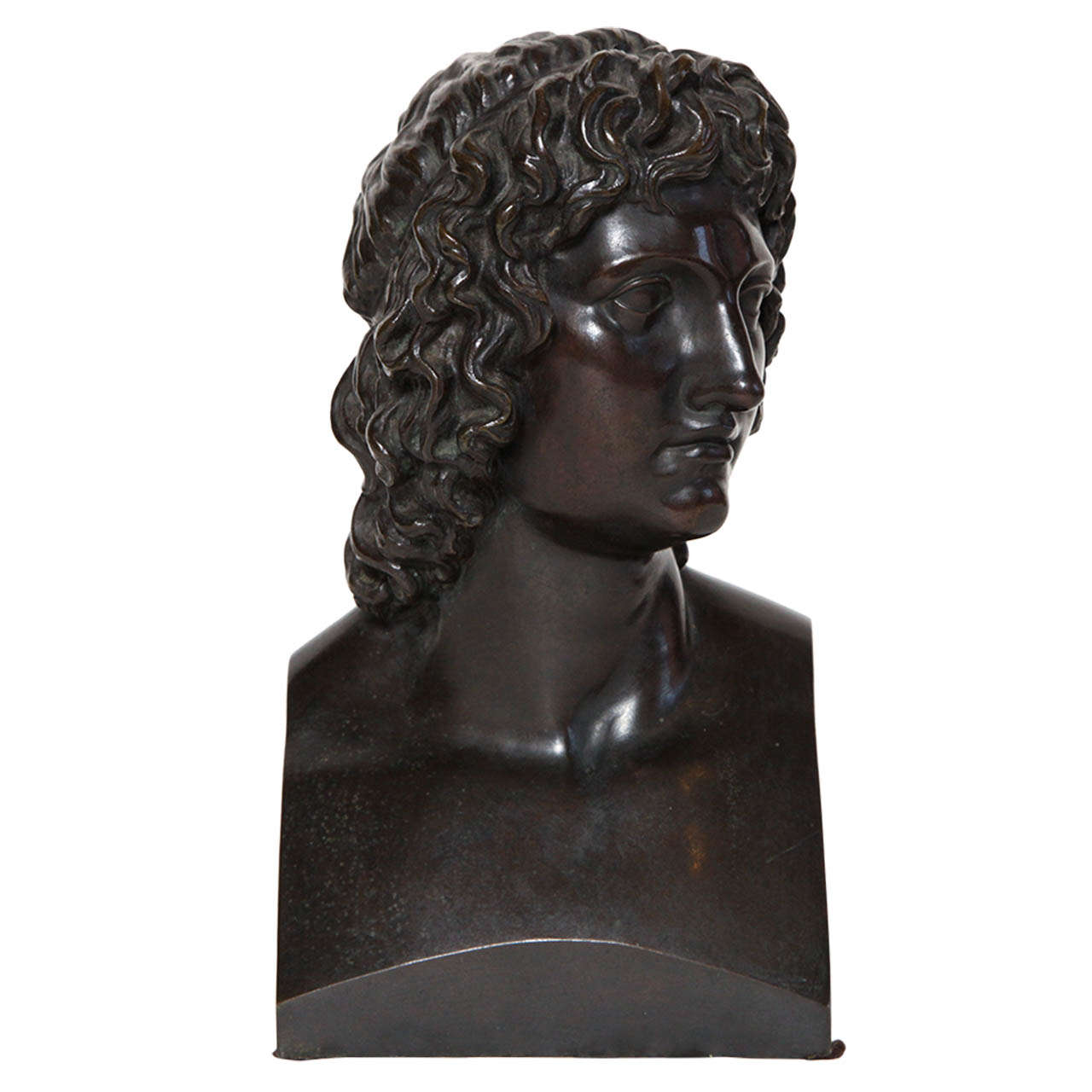 19th Century French, Grand Tour Bronze Bust of Alexander The Great