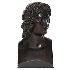 19th Century French, Grand Tour Bronze Bust of Alexander The Great