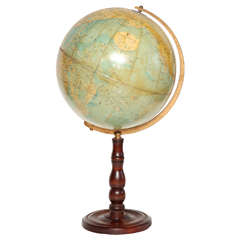 Early 20th Century Terrestrial Globe