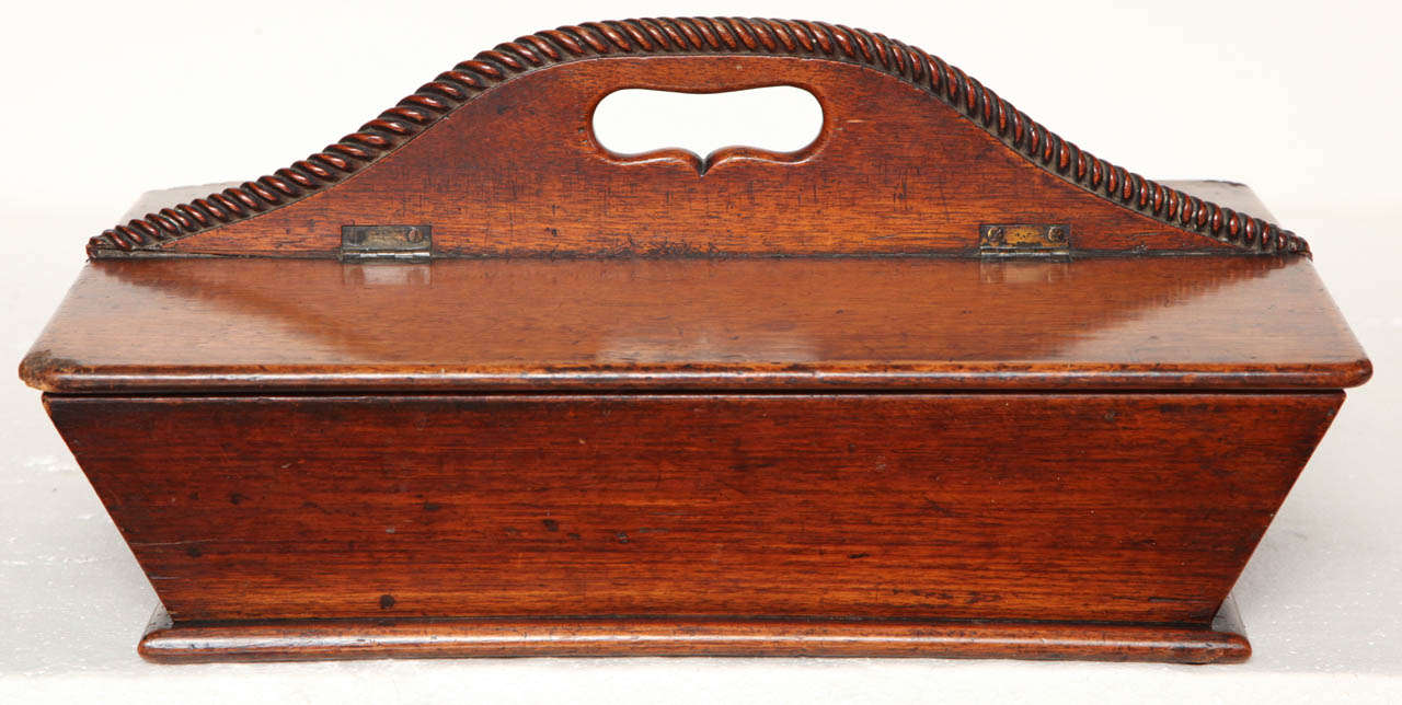 English 19th Century Mahogany Cutlery Box