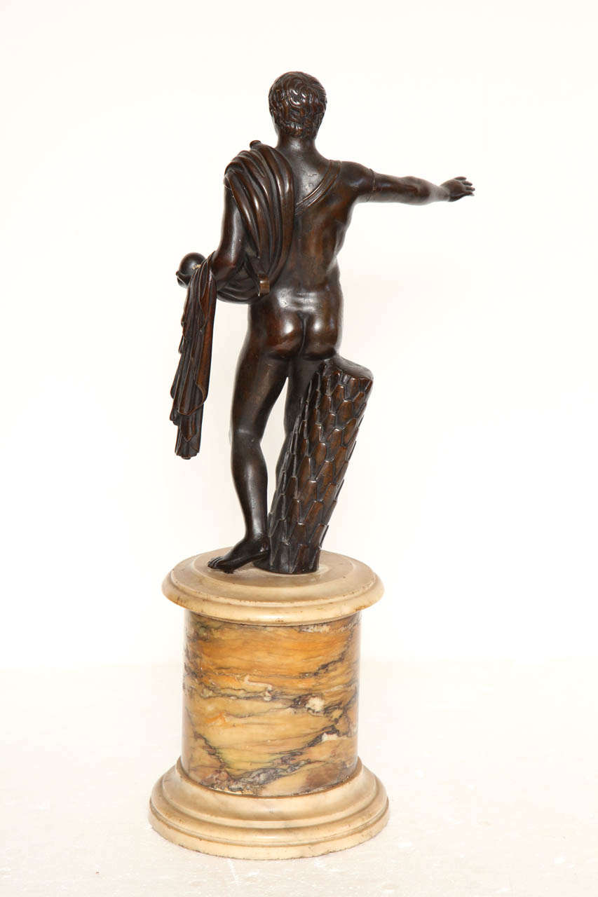 19th Century Bronze Figure on a Sienna Marble Socle 3
