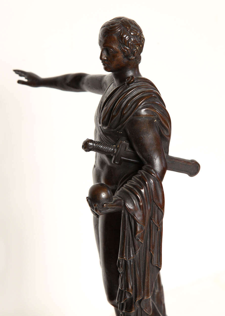 19th Century Bronze Figure on a Sienna Marble Socle 5
