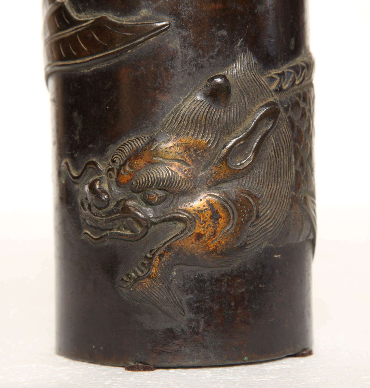 Early 20th Century Japanese Bronze Vase For Sale 5