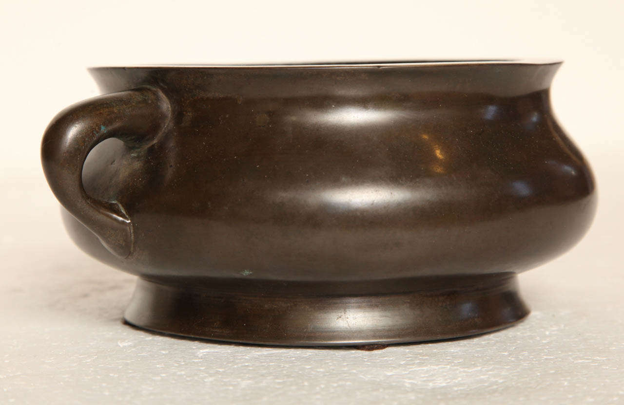Chinese, Bronze Two Handle Bowl 2