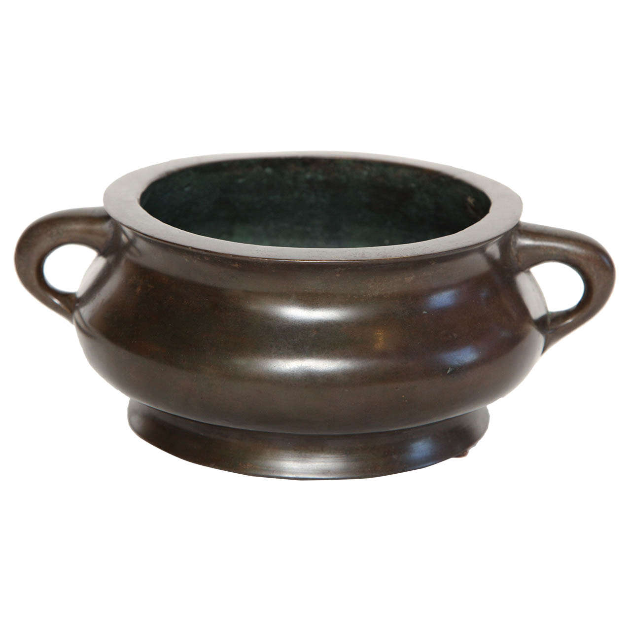 Chinese, Bronze Two Handle Bowl