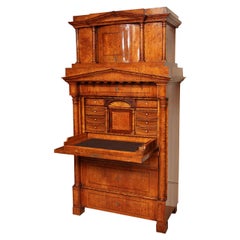 Northern European Birch Secretaire Abattant