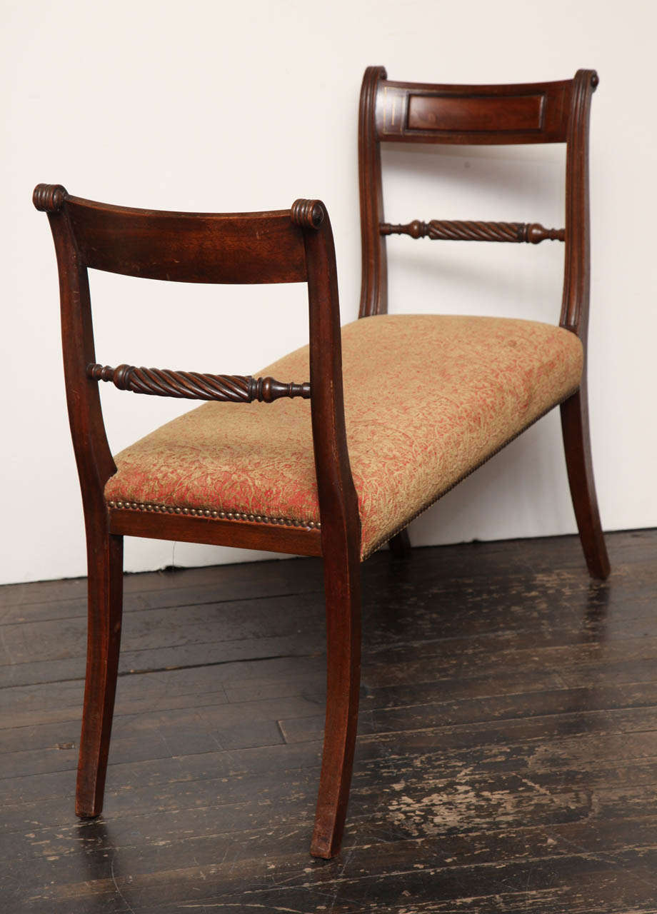 19th Century English, Mahogany Bench 3