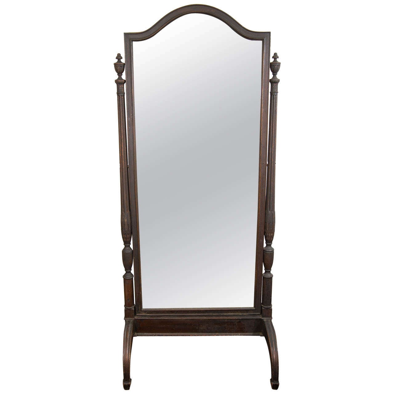 A 1920's Wooden Cheval Mirror