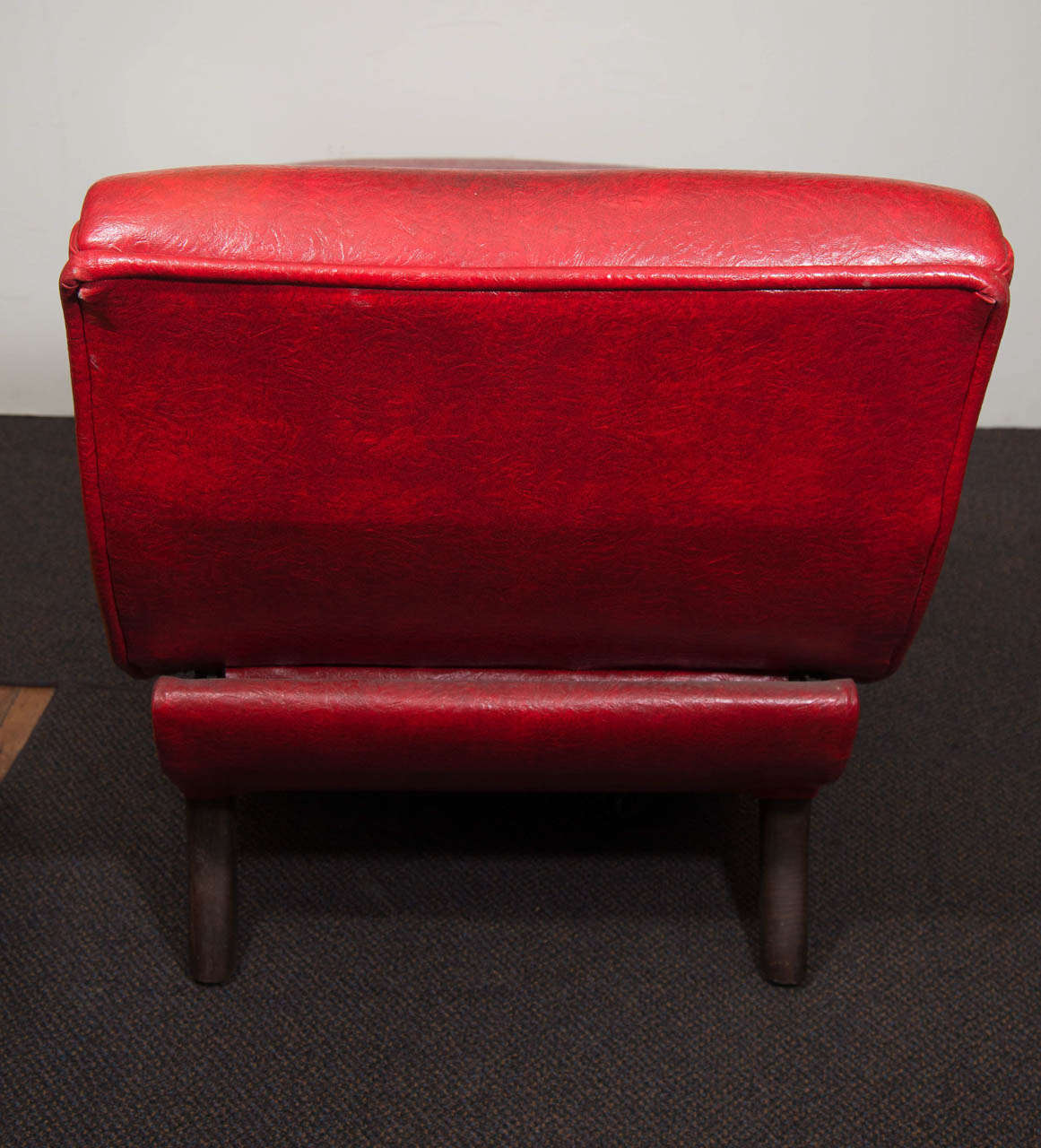 Mid-Century Modern A Midcentury Red Vibrating Contour Armchair