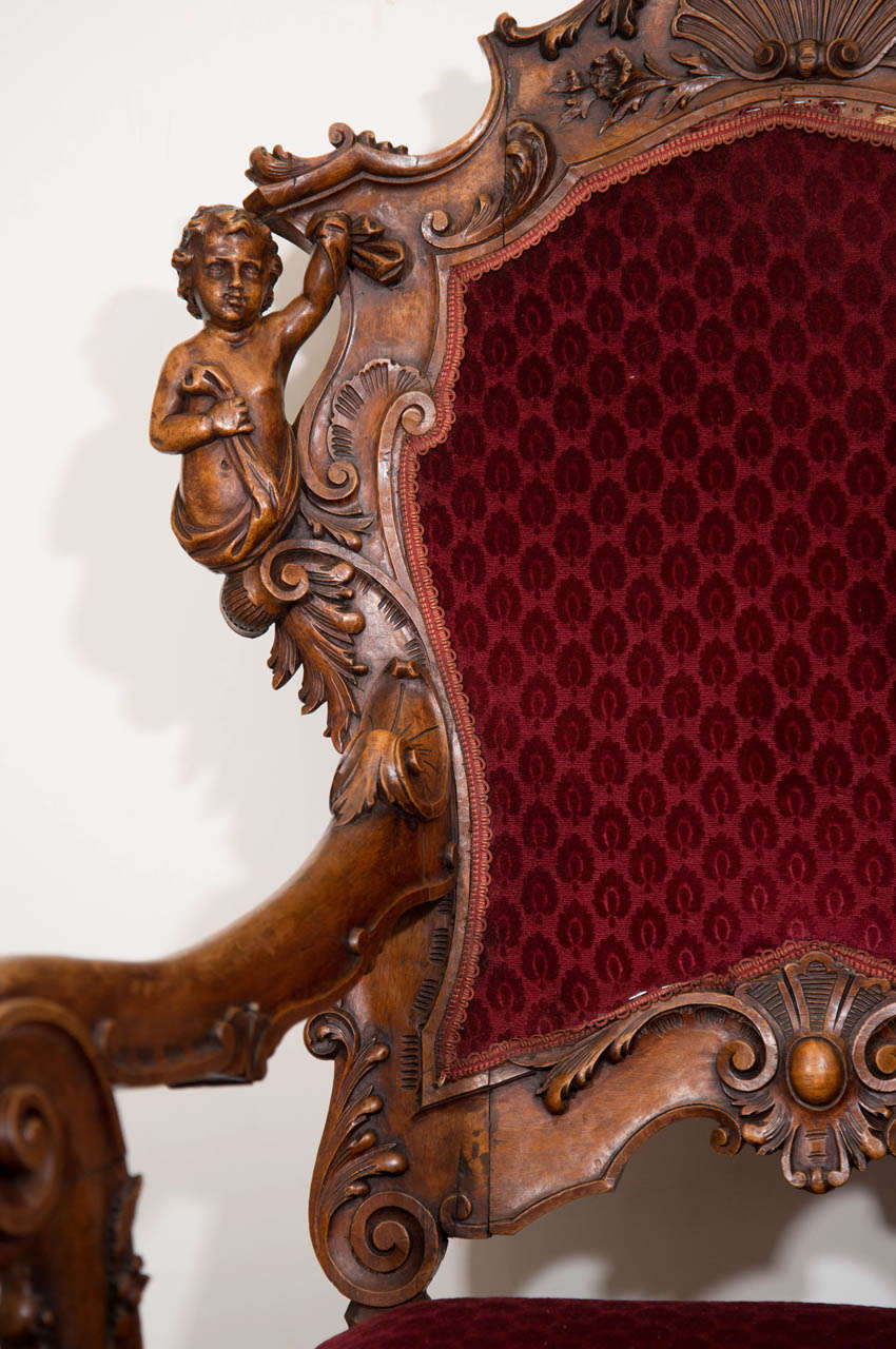 carved arm chair